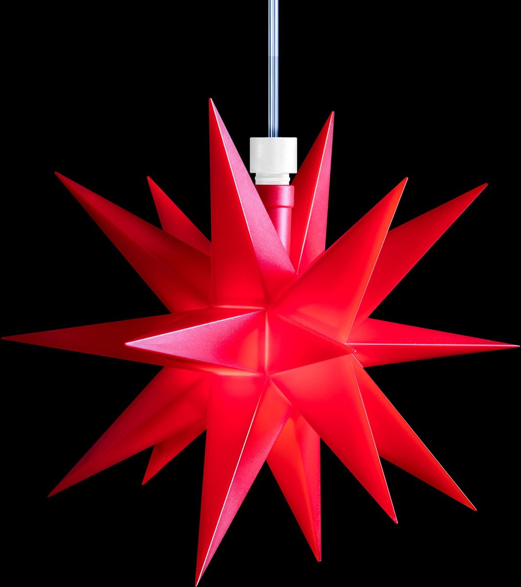 Sterntaler decoratieve ster | Kerstster minister | kunststof | 18-wijzer | 12cm | Binnen | LED | Batterij | met timer